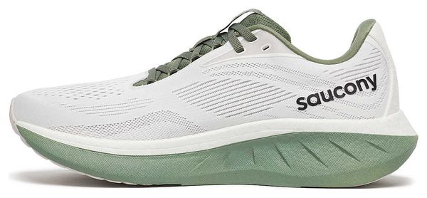 Chaussures Running Saucony Ride 18 Blanc/Kaki Homme