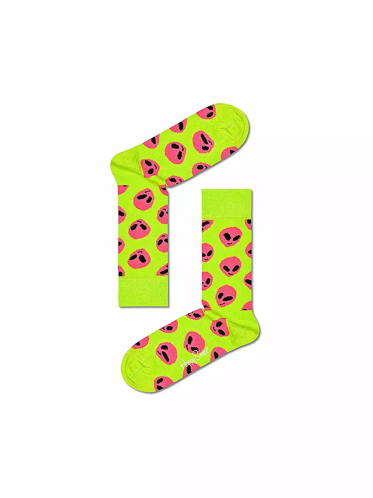 HAPPY SOCKS Damen Socken ALIEN 36-40 green grün