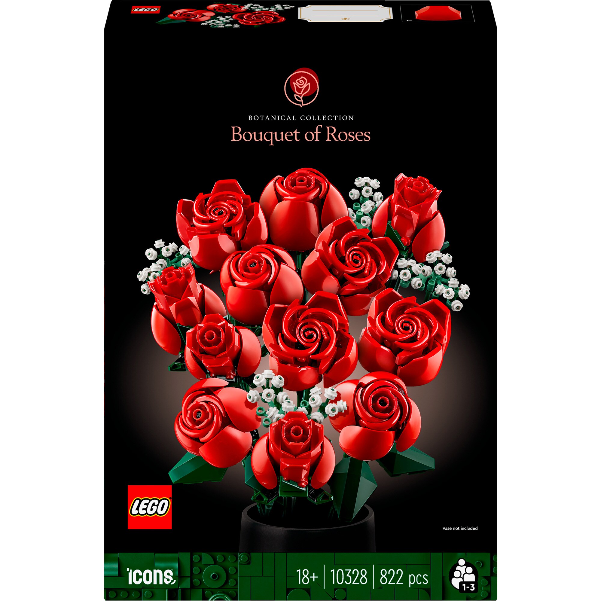 LEGO Konstruktionsspielzeug Icons Rosenstrauß
