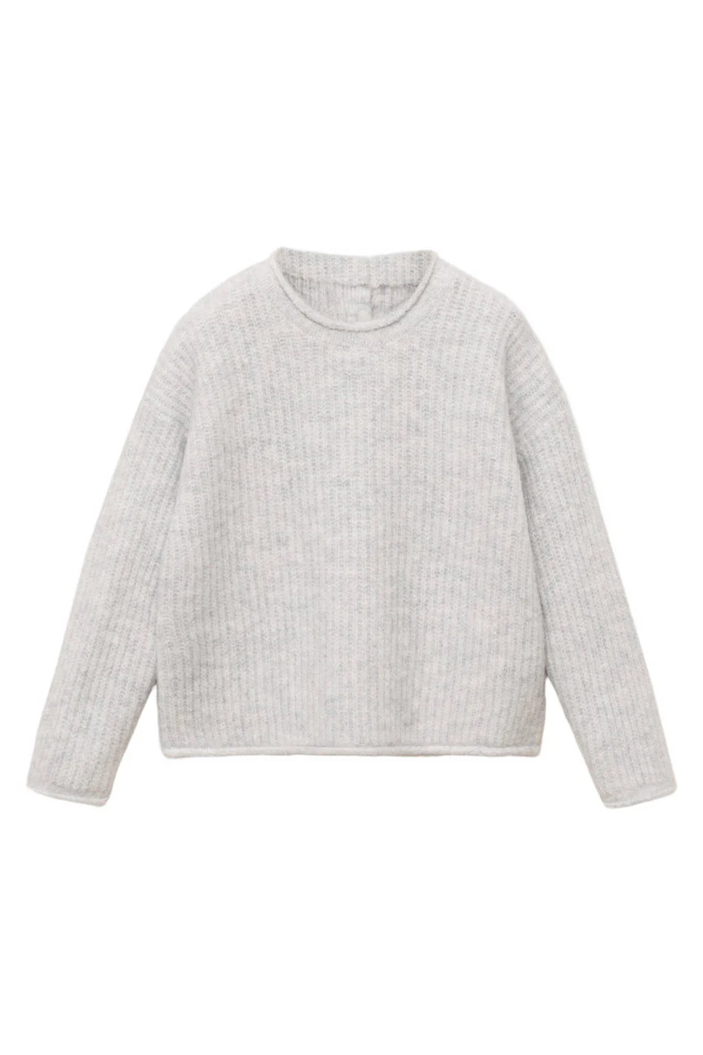 Mango Kids trui lichtgrijs gebreid