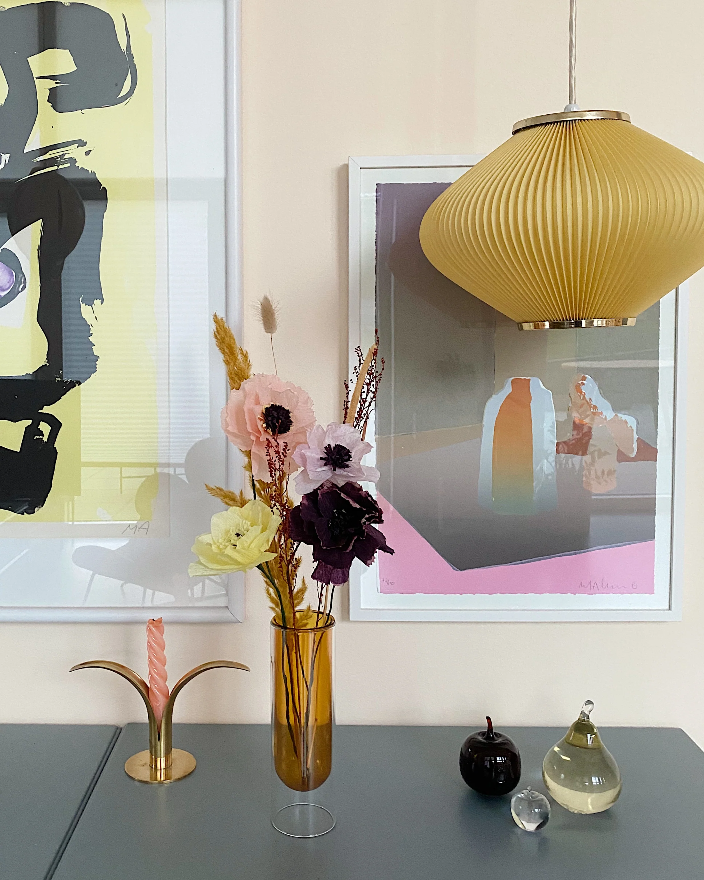 Studio About  Poppy papirblomst - Lilla