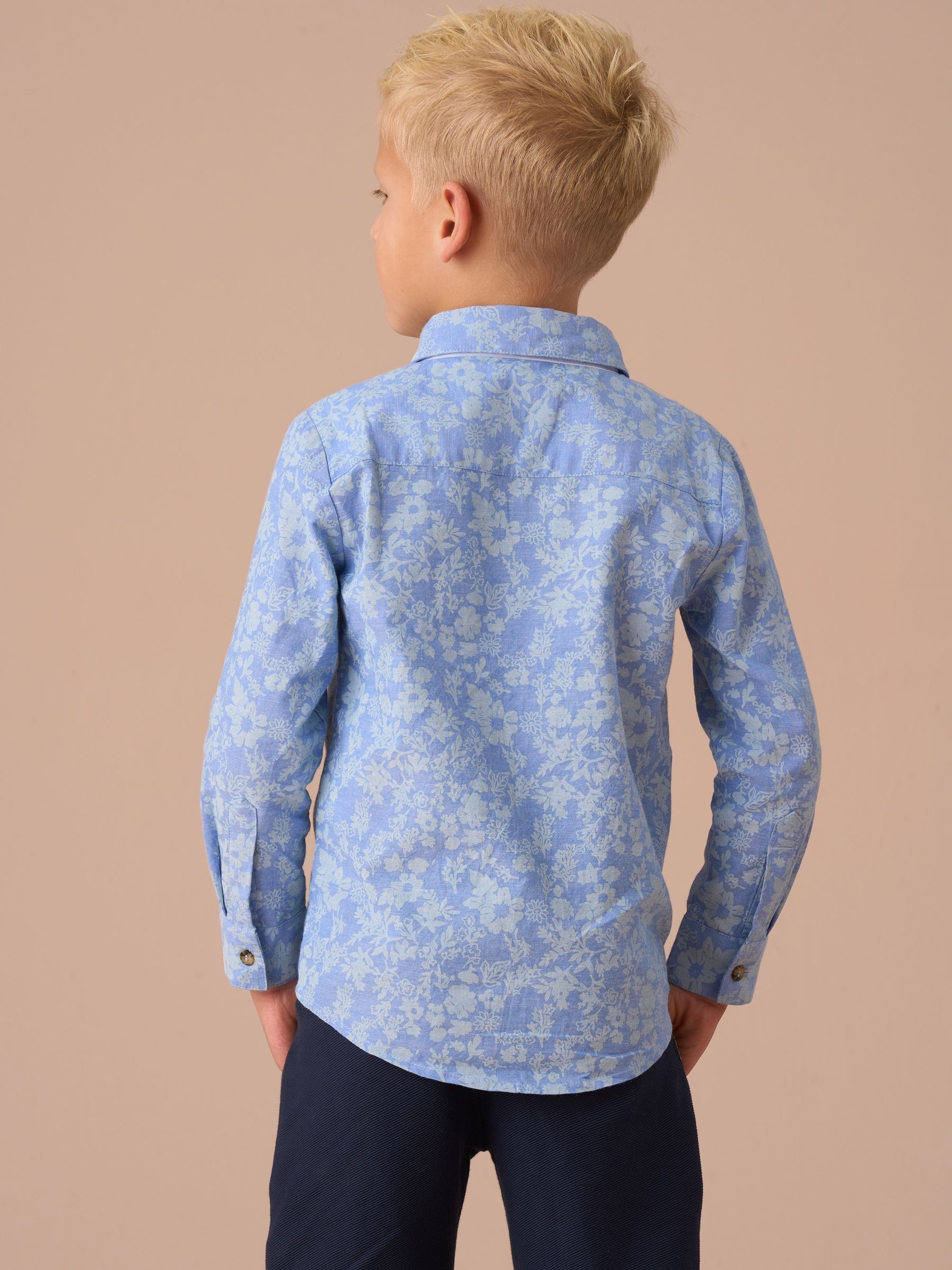 Angel & Rocket Faes chambray overhemd met bloemenprint