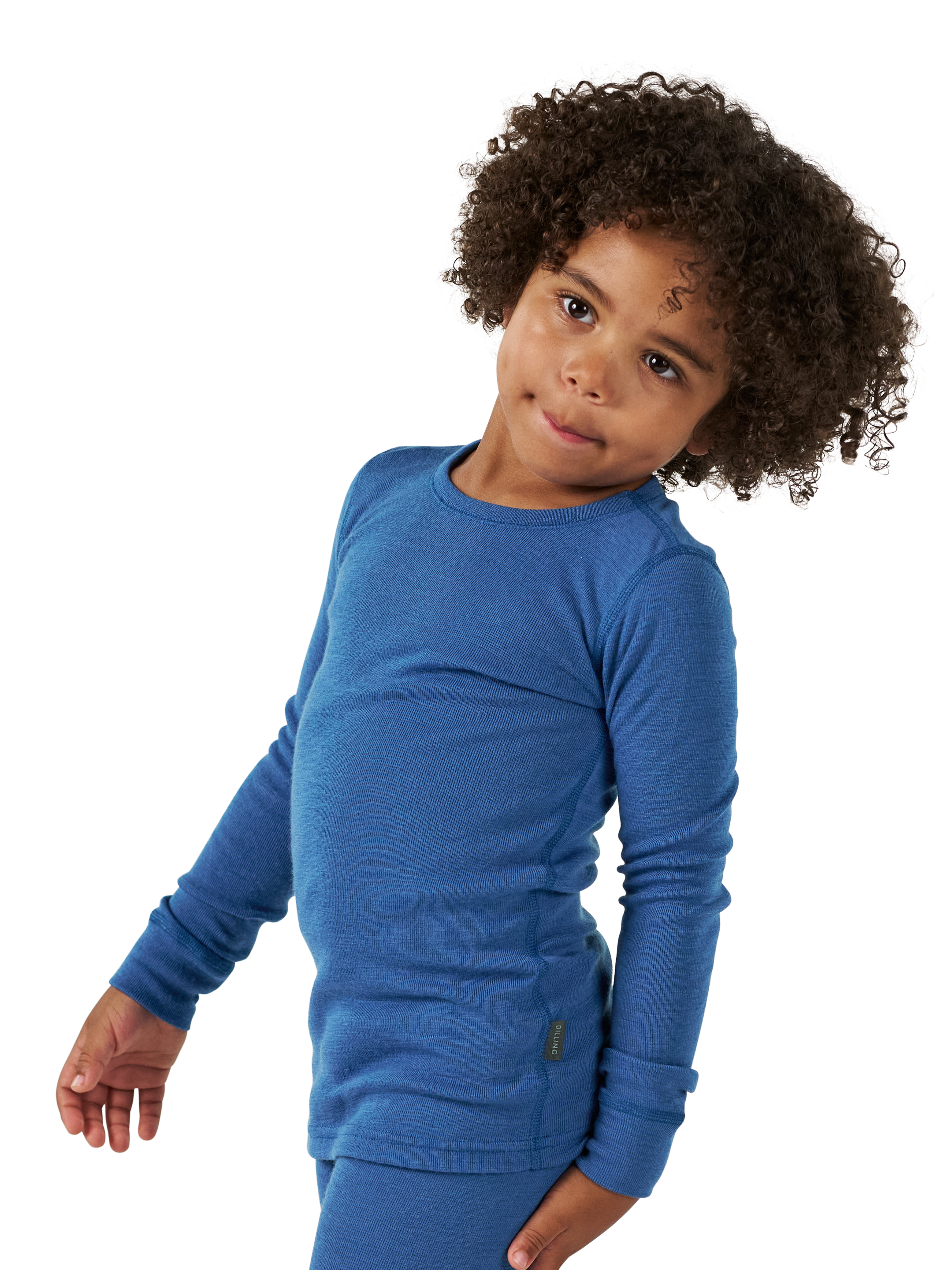 Shirt van merinowol voor kinderen in Kersthart