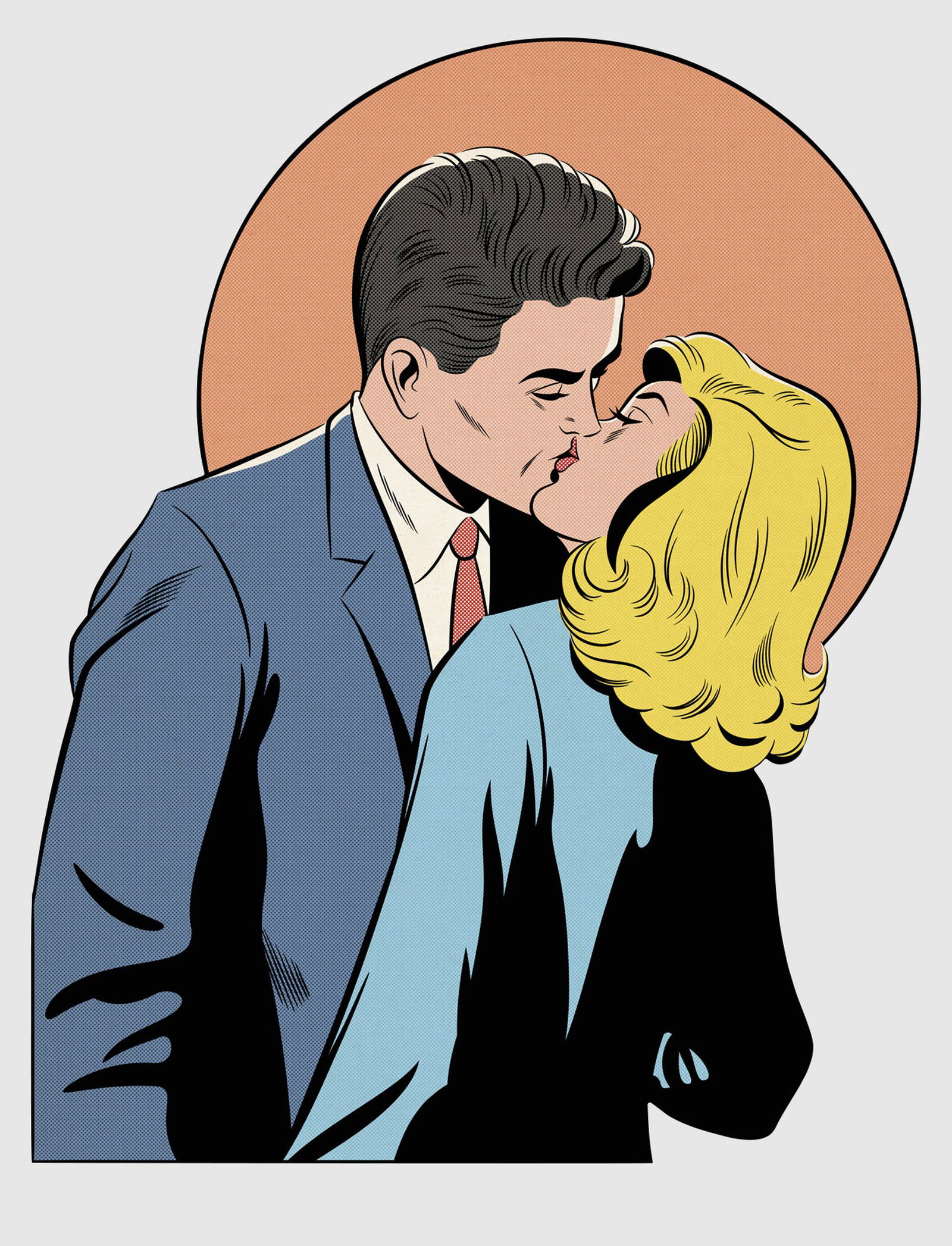 Our First, Tender Kiss by Joe Mcdermott - Limited Edition. Edition of: 150. Signed.
