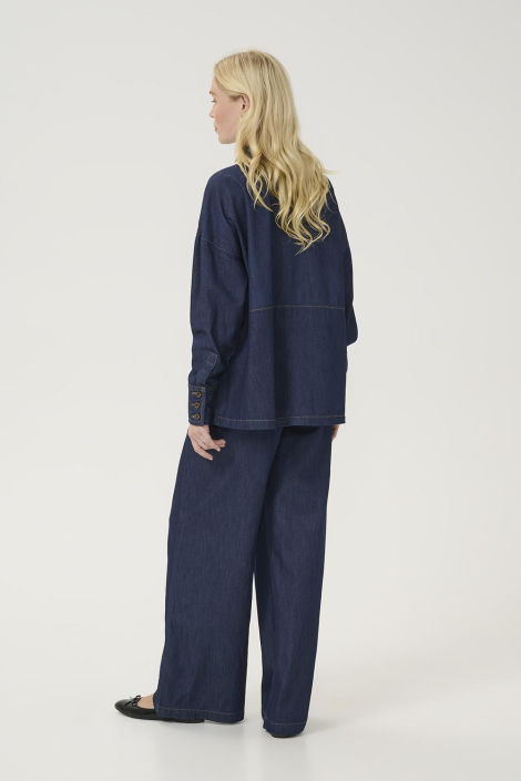 Culture blauwe dames blouse