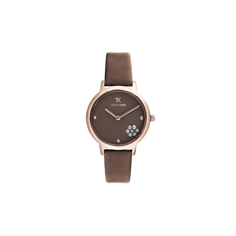 Montre femme analogique Trendy Kiss - Bracelet cuir véritable de vachette - Stella