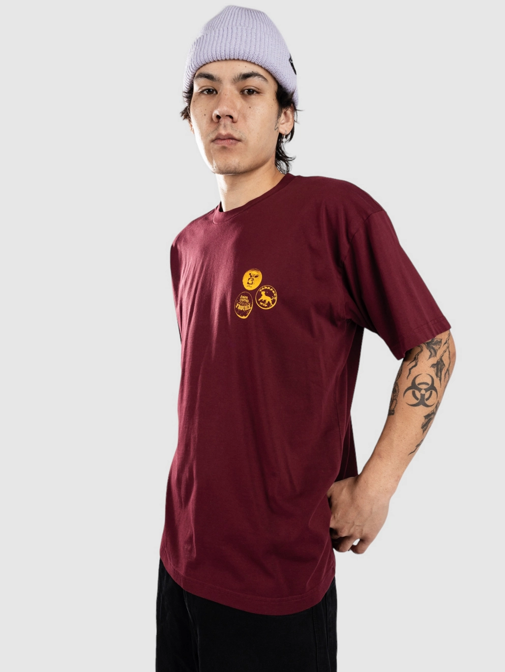 Carhartt WIP Pins T-Shirt malbec/orange stone
