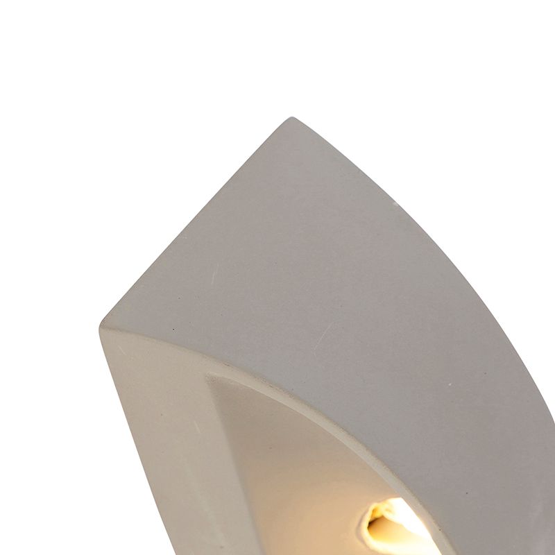 Landelijke wandlamp beton halfrond - Adelaide