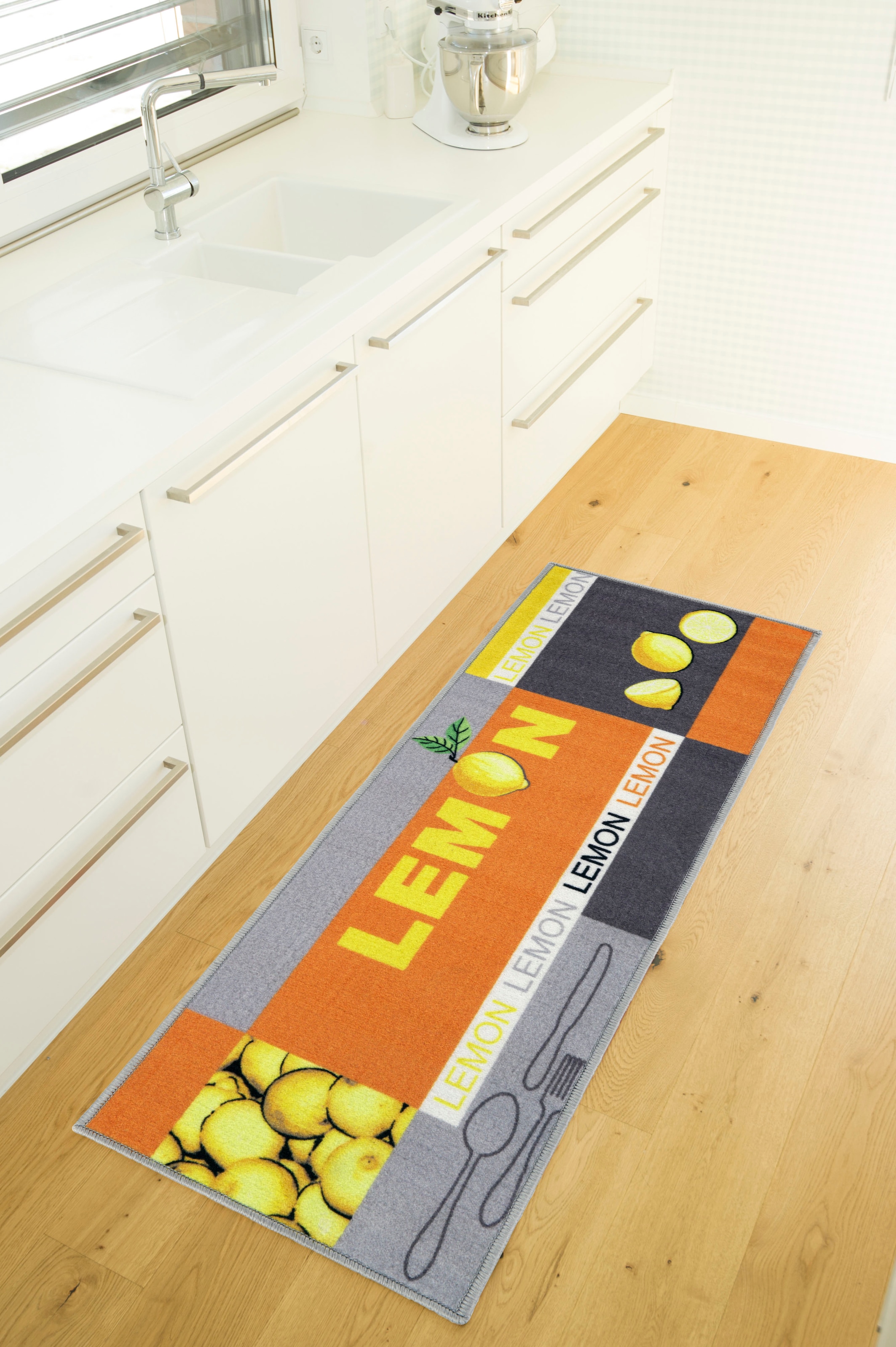 Andiamo Küchenläufer »Lemon« rechteckig 5 mm Höhe Motiv Zitronen, mit Schriftzug, Grösse 50x150 cm, Küche