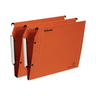 Esselte VisioPlus - 10 Dossiers suspendus pour armoires - orange - fond 15 et 30 mm