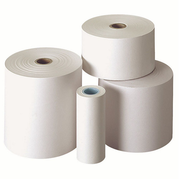 Exacompta Bobine terminaux carte bancaire 57 x 60 x 12 MM - Papier thermique 1 pli 55 g sans Bisphénol A - Longueur 44 M - paquet de 10 unités