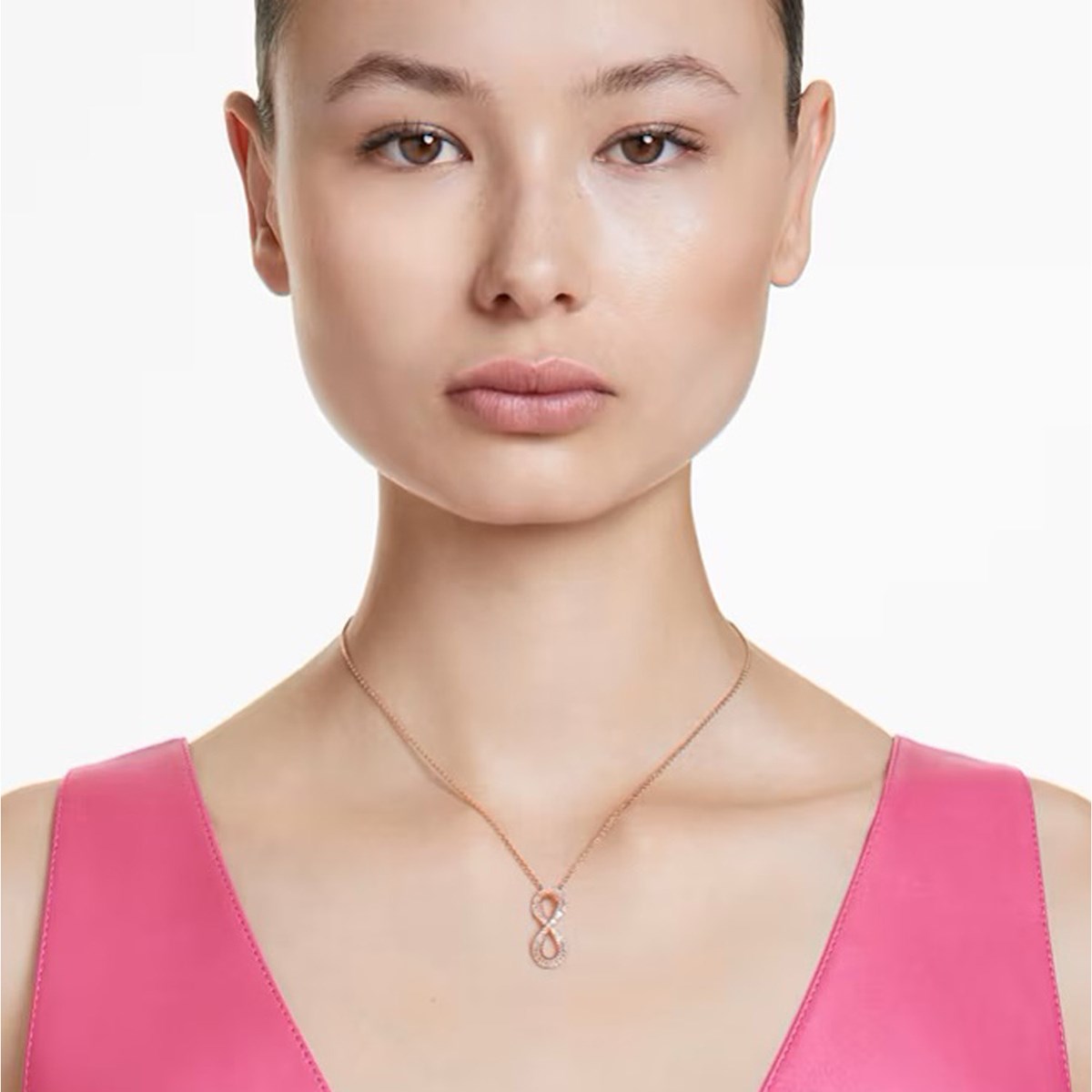 Collier Swarovski Hyperbola Infini rosé