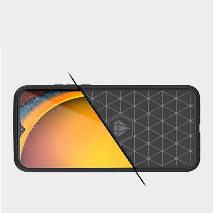 Samsung Galaxy Xcover 7 Gummi Case Schutzhülle Carbon Look - Schwarz