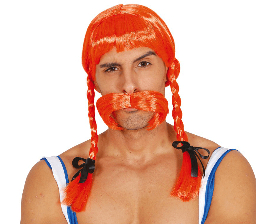 Gallier Pruik Oranje