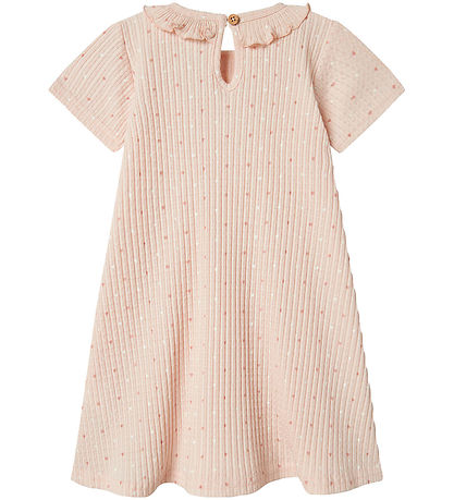 Lil' Atelier Kleid - Rib - NmfHulla - Peach Blush