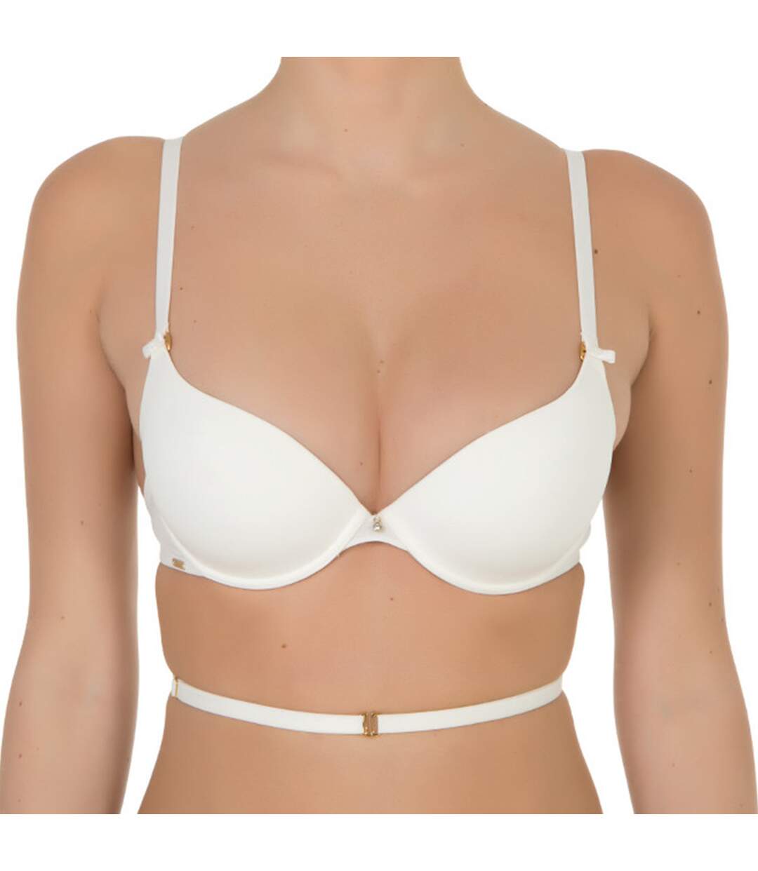 Soutien-gorge décolleté plongeant push-up multipositions Etna Selmark mariage ivoire