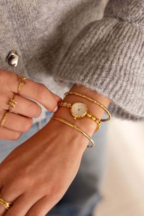 Minimalistische ronde horloge met dots