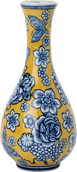 Intratuin vaas Saskia geel D 10 H 20 cm