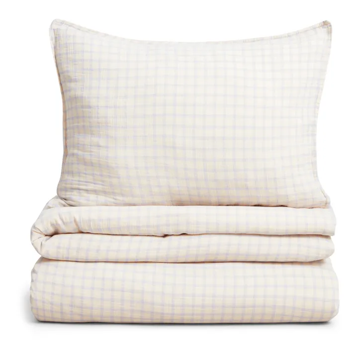 garbo&friends Parure de lit Gingham Sky | Bleu ciel