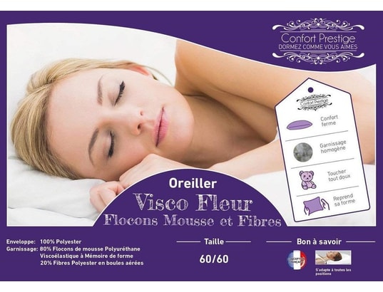 LITERIE JULIEN - Matelas Latex Naturel 80x200 x 23 cm Ferme + Oreiller Visco...