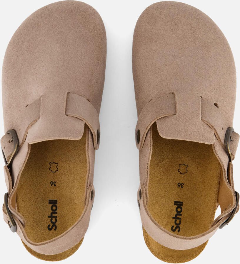 Scholl Dames Slippers Fae Backstrap Dark Beige