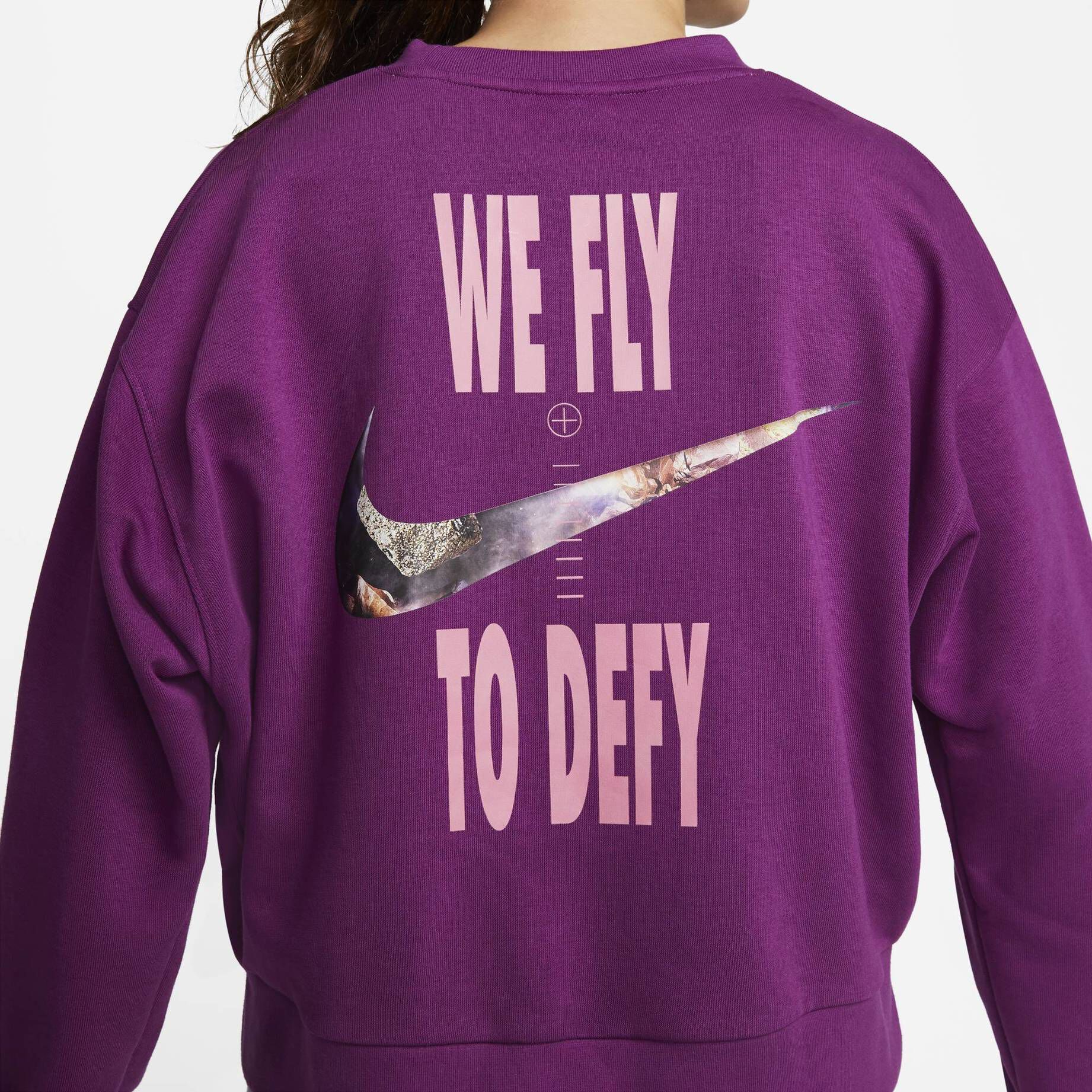 Nike| Damen Sweatshirt FLY DRI-FIT Oversized Fit cropped