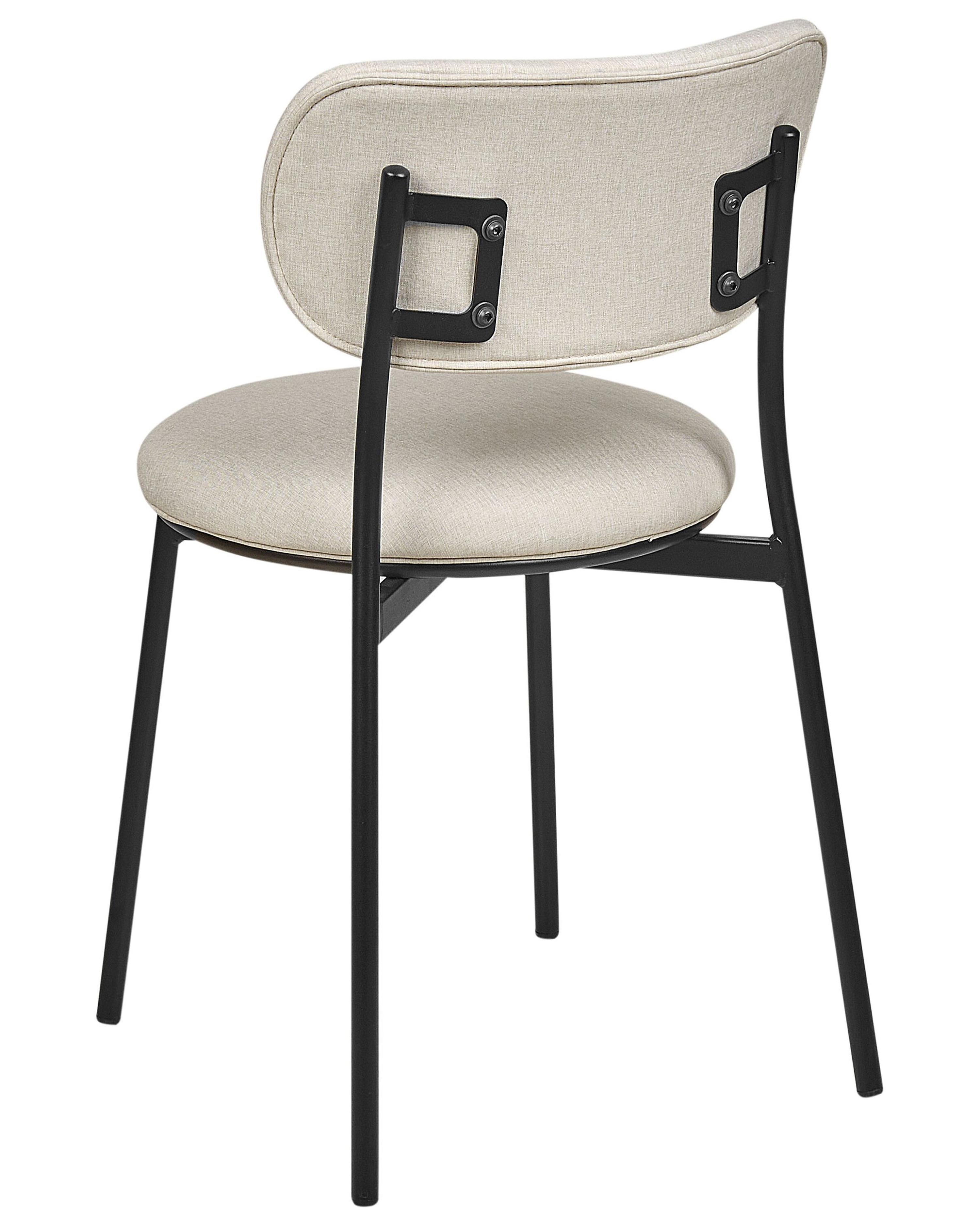Set van 2 eetkamerstoelen CASEY Lichtbeige