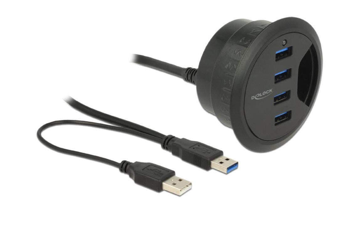 Tisch-Hub USB 3.04-Port-USB-Hub zur Tischplattenmontage