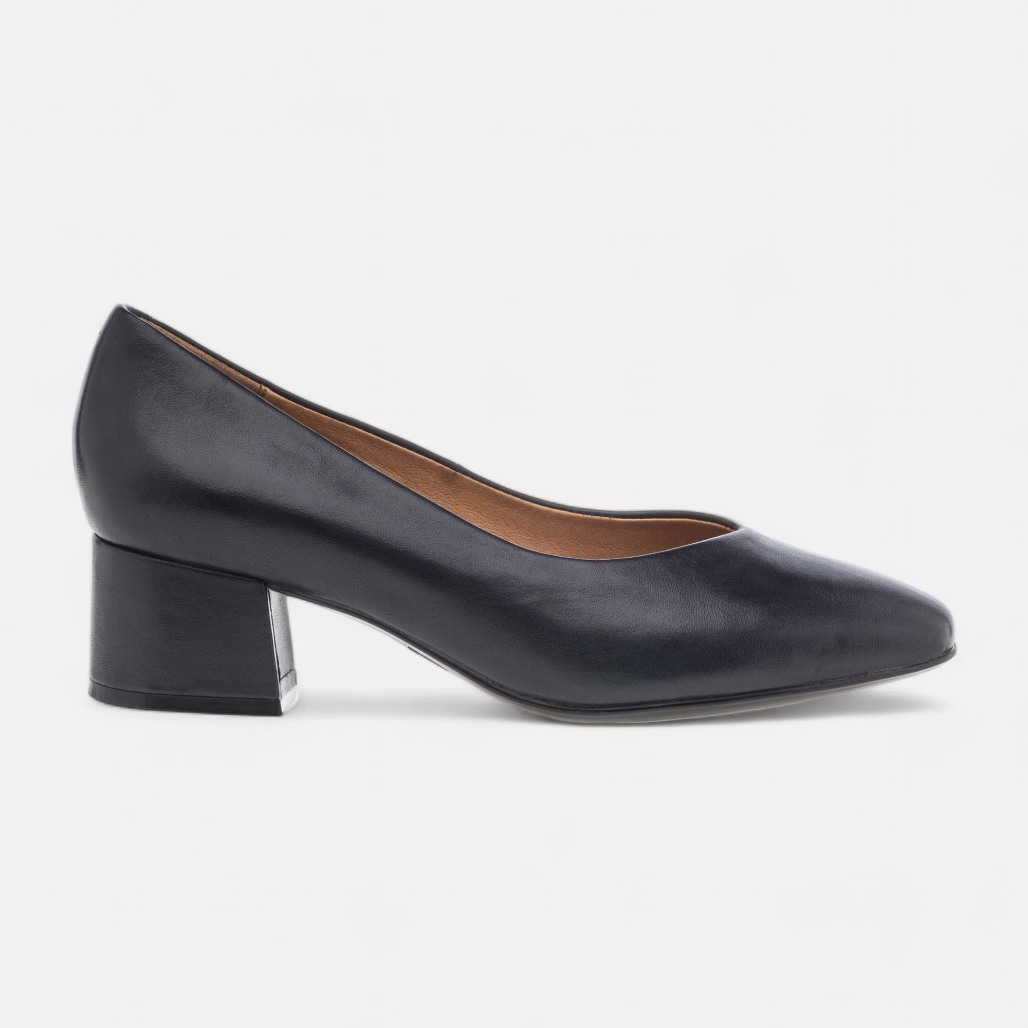 Escarpins Femme en cuir bleu marine