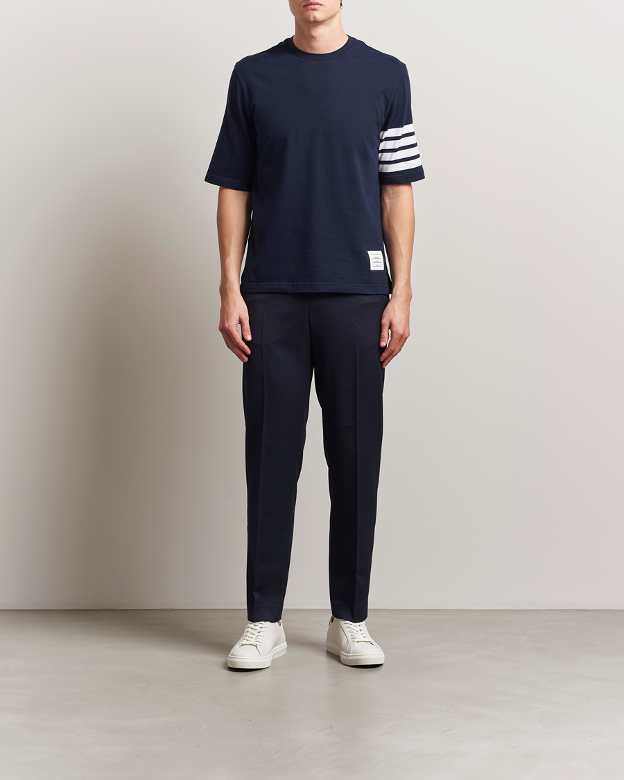 Thom Browne 4-Bar T-Shirt Navy