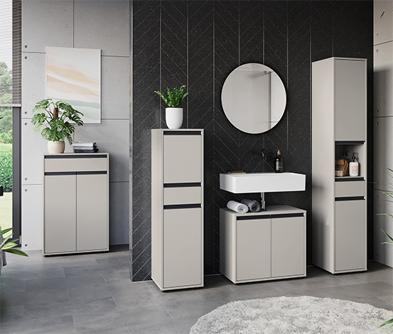 Badschrank »Lemont«, steingrau