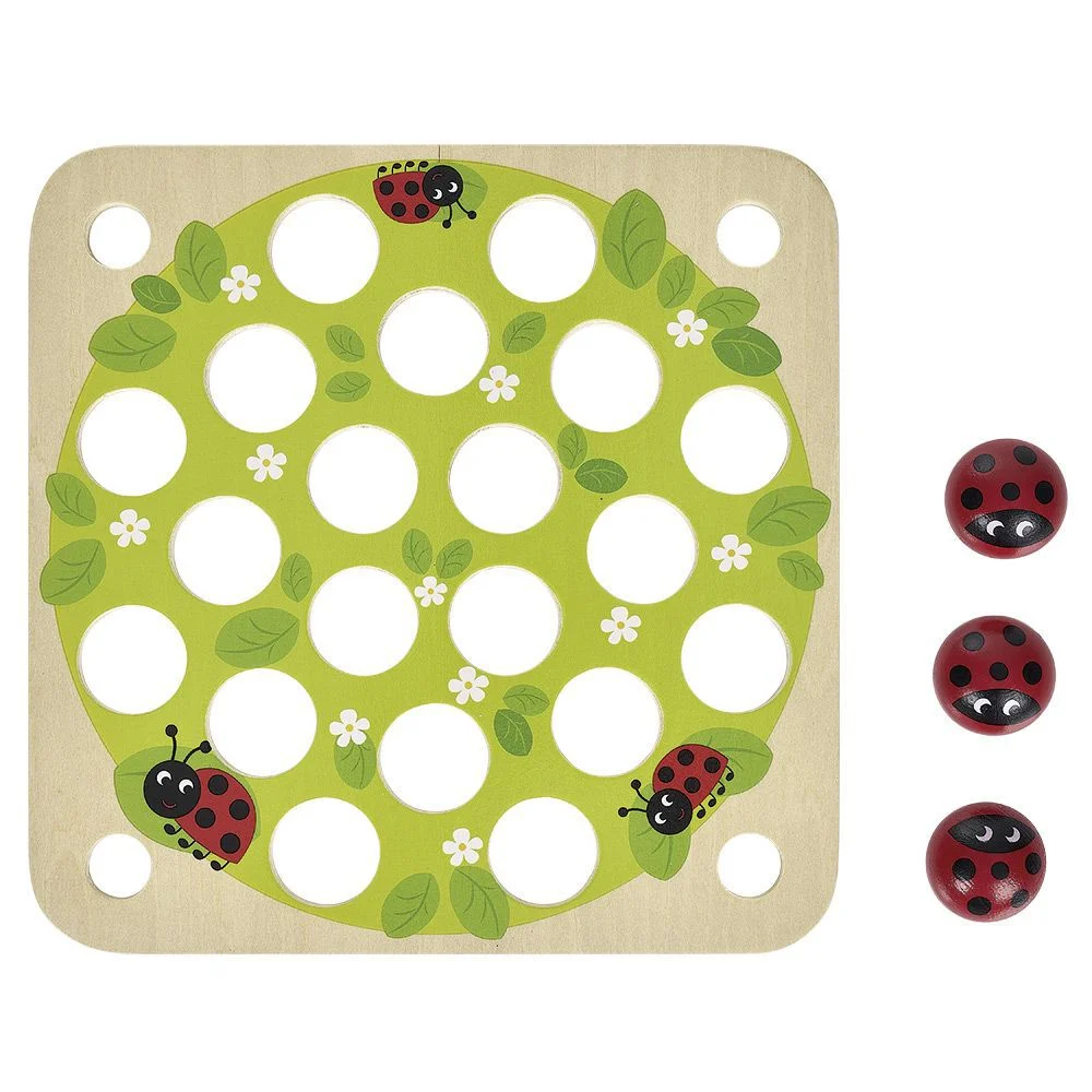 Jeu de mémoire coccinelle en bois - 27 pièces