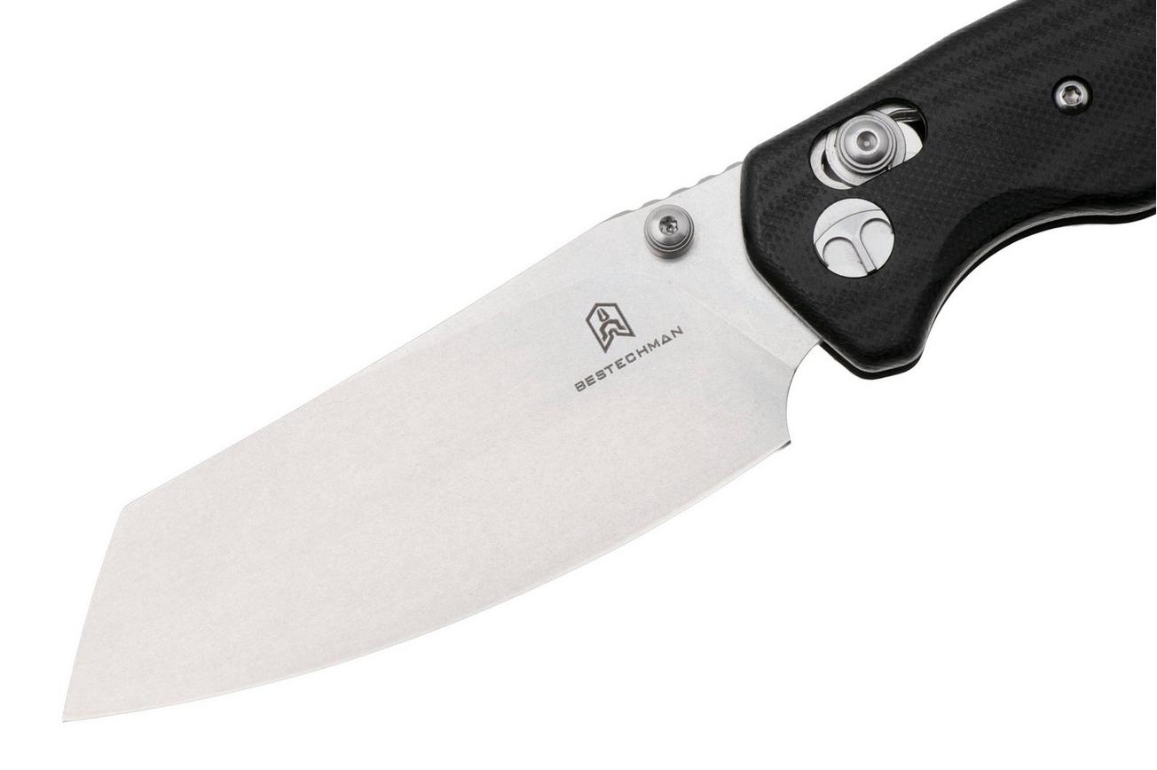 Bestechman Cicada's Wing BMK06I Stonewashed 10Cr15MoV, Black G10, zakmes