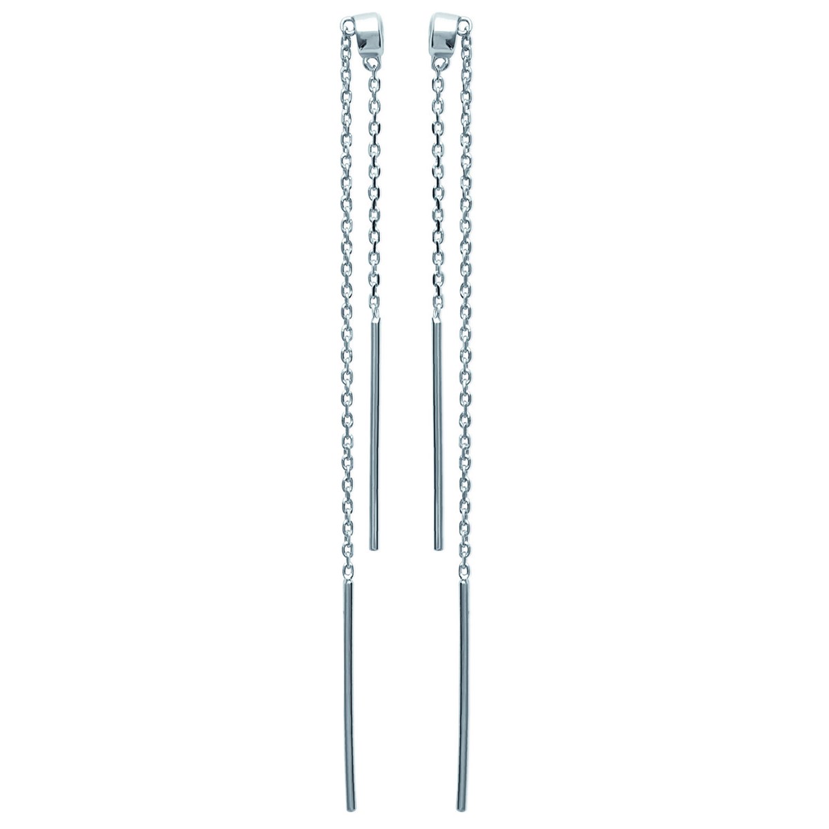 Boucles d'oreilles pendantes Brillaxisargent rhodié