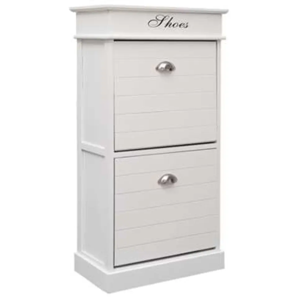 vidaXL - Schoenenkast - Wit - Hout