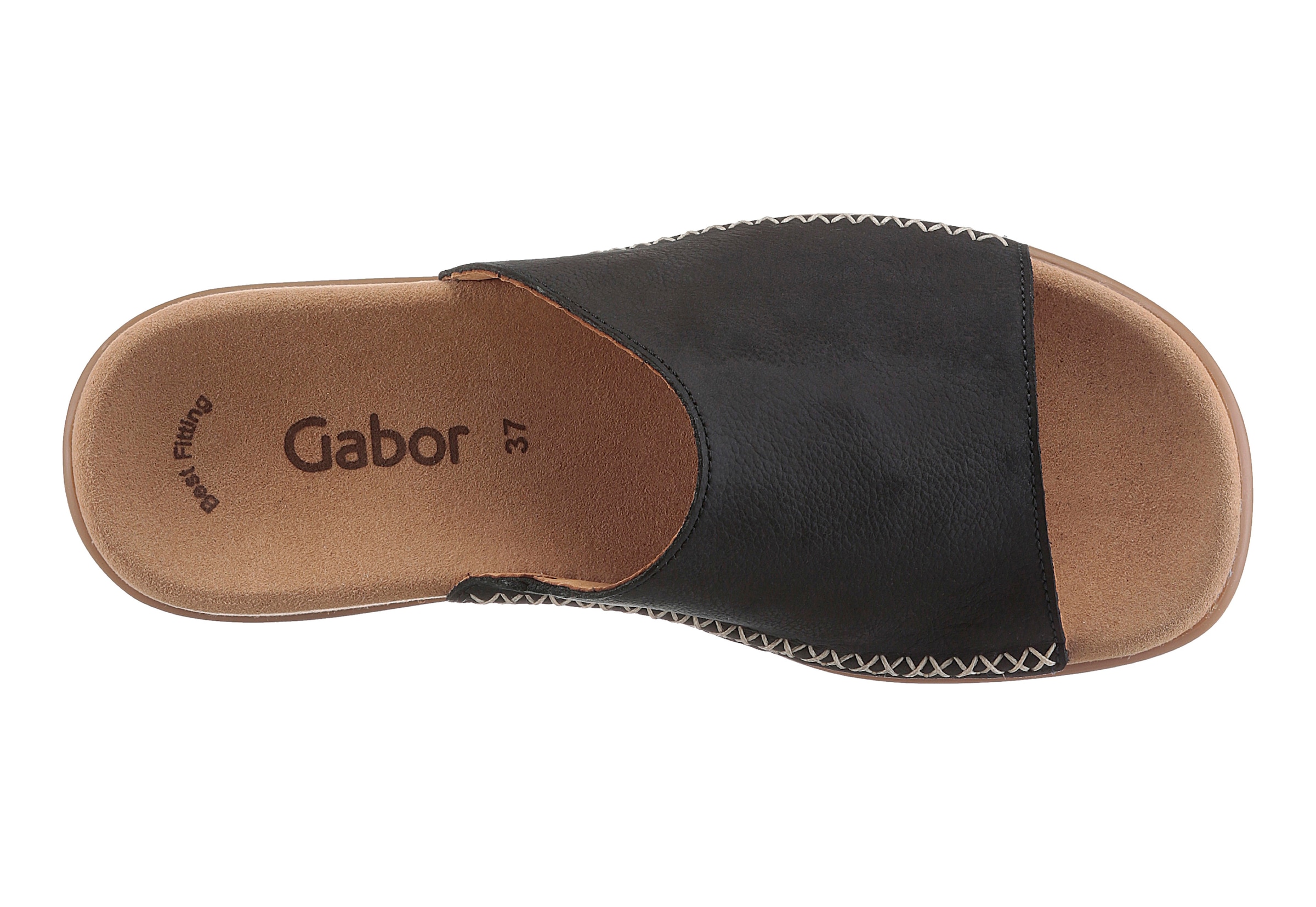 Gabor Pantolette  , Keilabsatz, Sommerschuh, Schlappen in schlichter Form