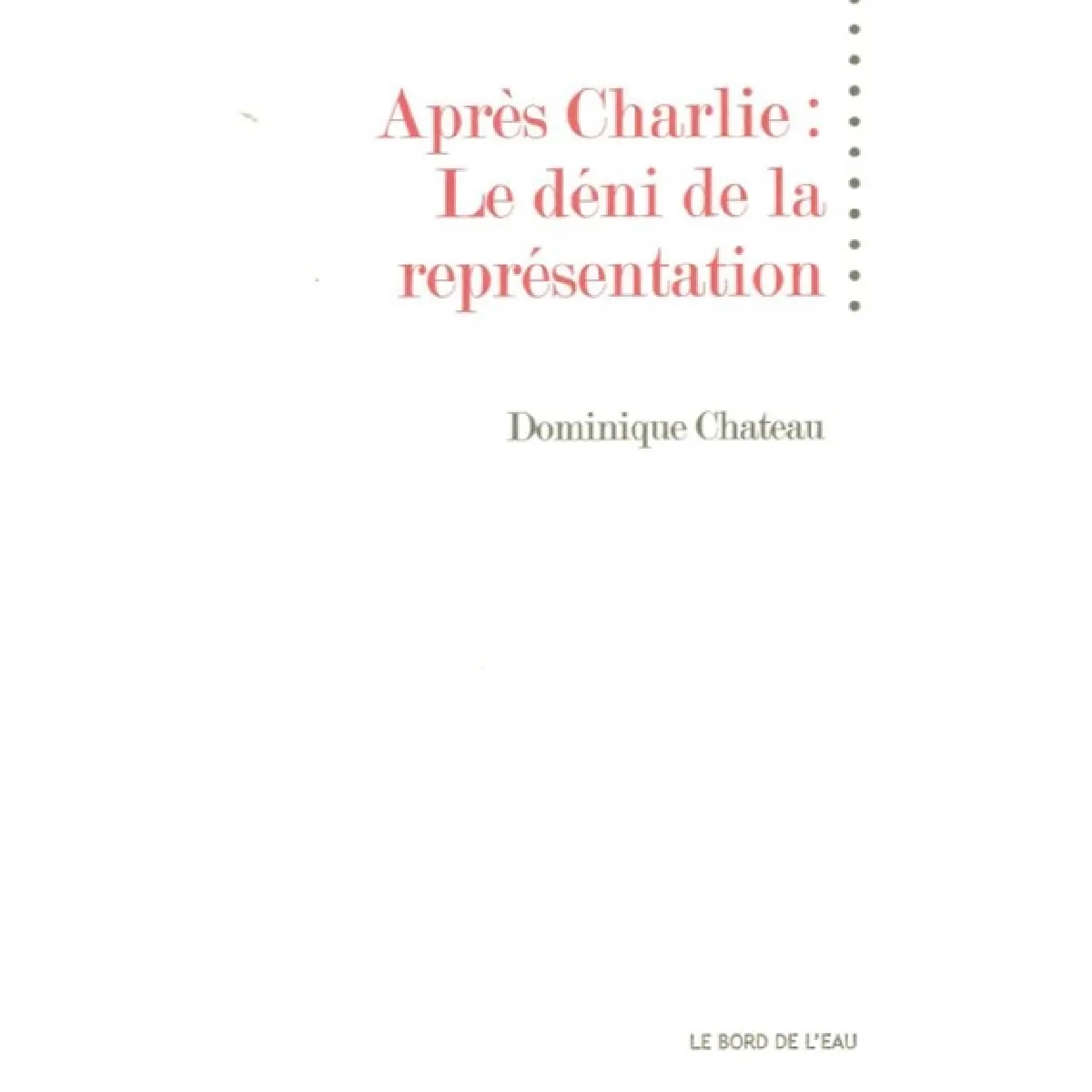 Après Charlie : le déni de la représentation · Occasion