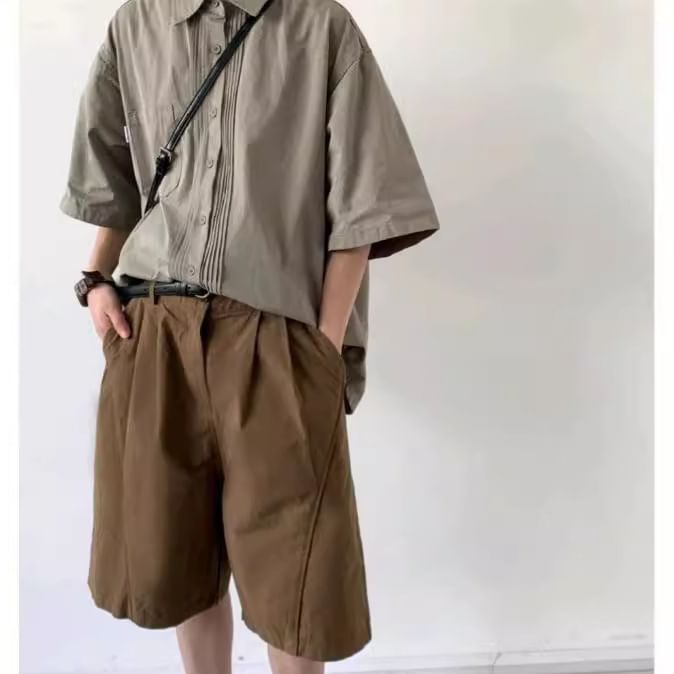 Nightbell - Mid Rise Effen Shorts
