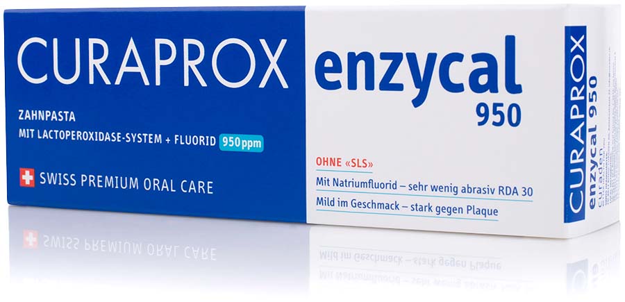 CURAPROX Enzycal 950 Zahnpasta<br>75 ml, Deutsch/Französisch/Englisch