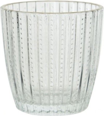 Decoris waxinelichthouder transparant D 7,5 H 7,5 cm