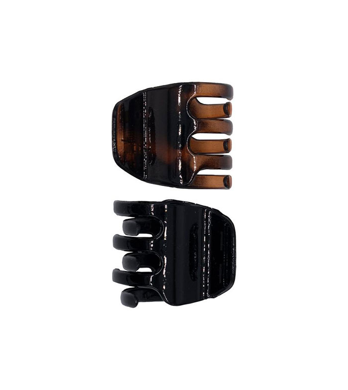 Beter - Conjunto de 2 conchas e grampos pretos Trendy Classics