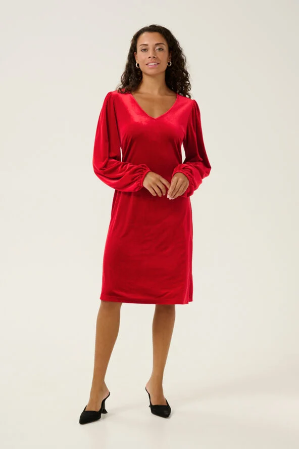 Cream CRPativa Dress Jester red
