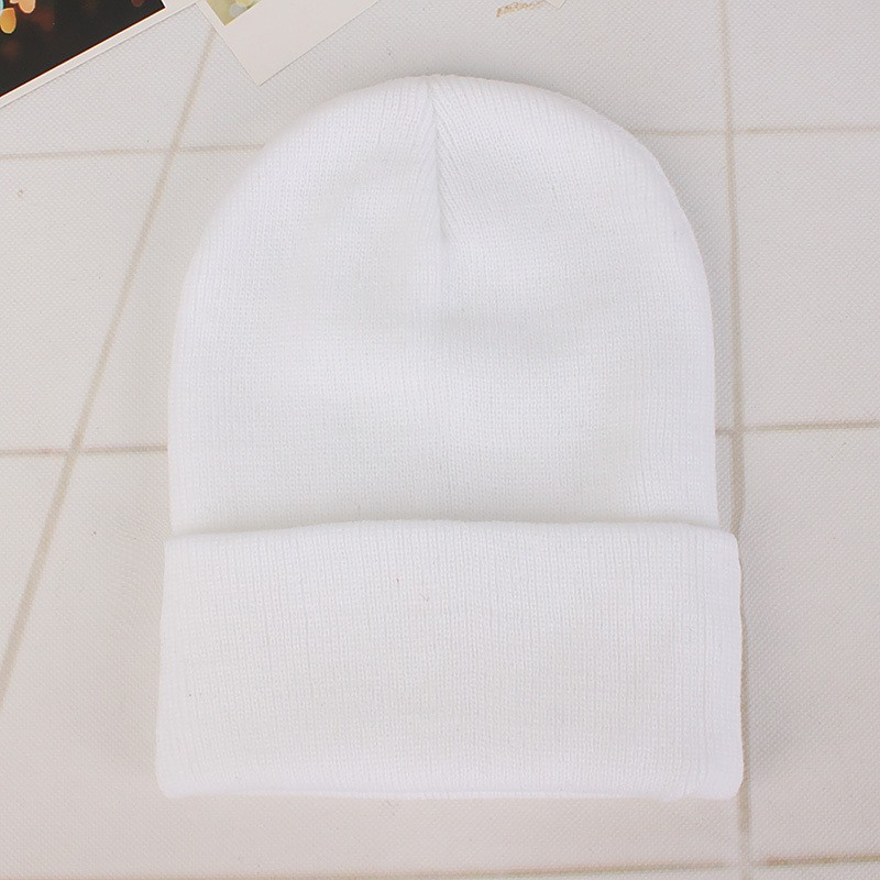 Unisex Strickmütze Beanie Winter Mütze (One Size) - Weiss