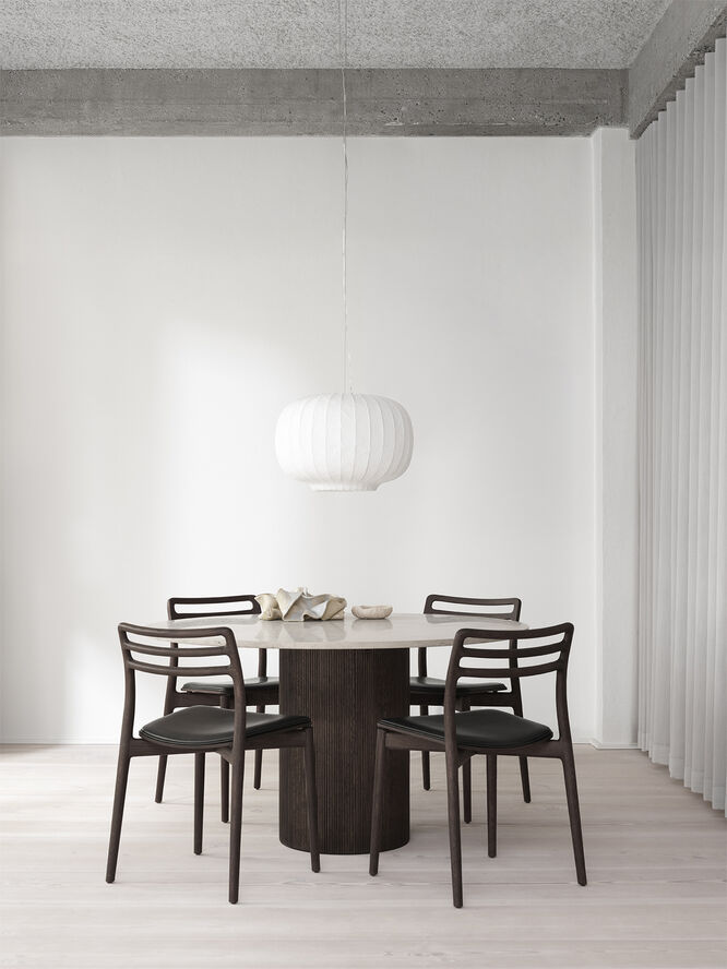Vipp Vipp494 Cabin round Ø130 L. Beige marble, Dark oak Brun & beige