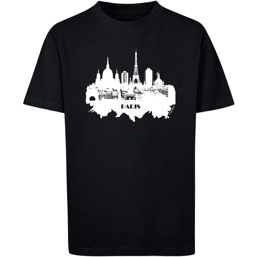 F4NT4STIC T-Shirt PARIS SKYLINE TEE UNISEX schwarz