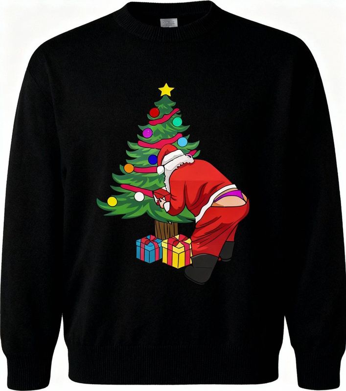 Kerstman met String Trui - Foute Kersttrui - Grappig - Sweater - Unisex