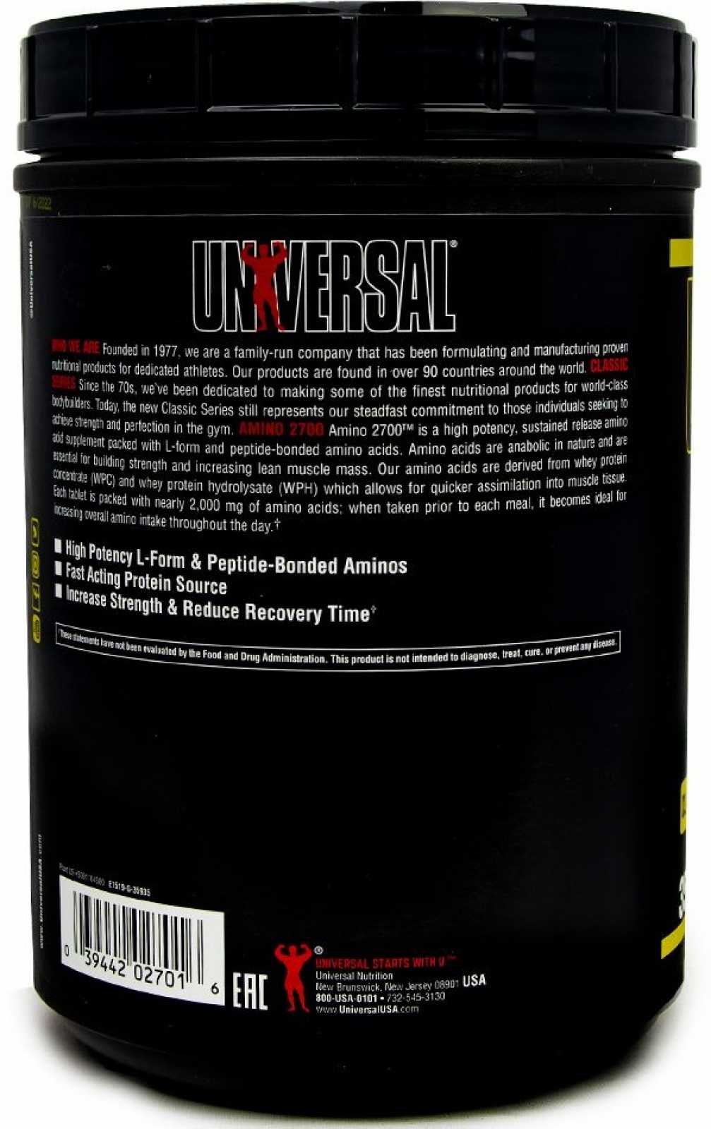 Universal Nutrition Amino 2700 350 comprimidos