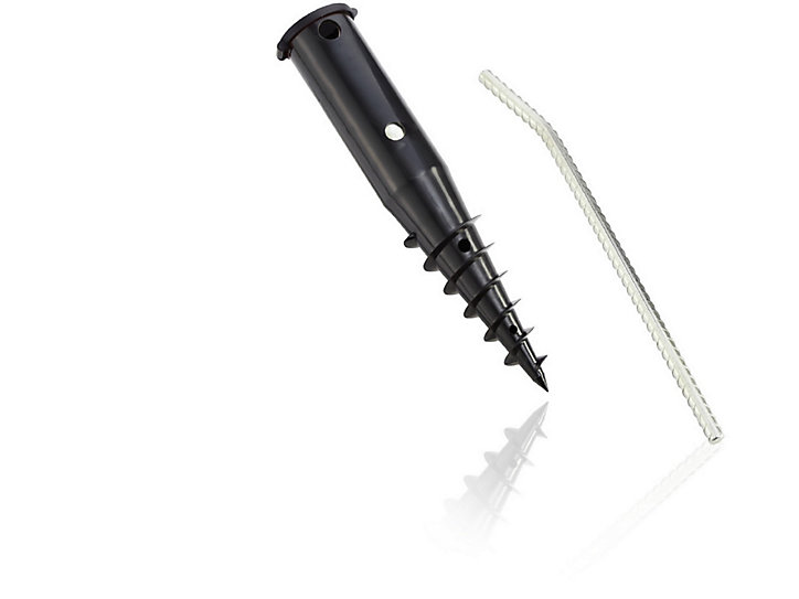 Douille de fixation pour séchoir parapluie Leifheit 85606 en plastique - Coloris noir - pour étendoir Ø 50 mm