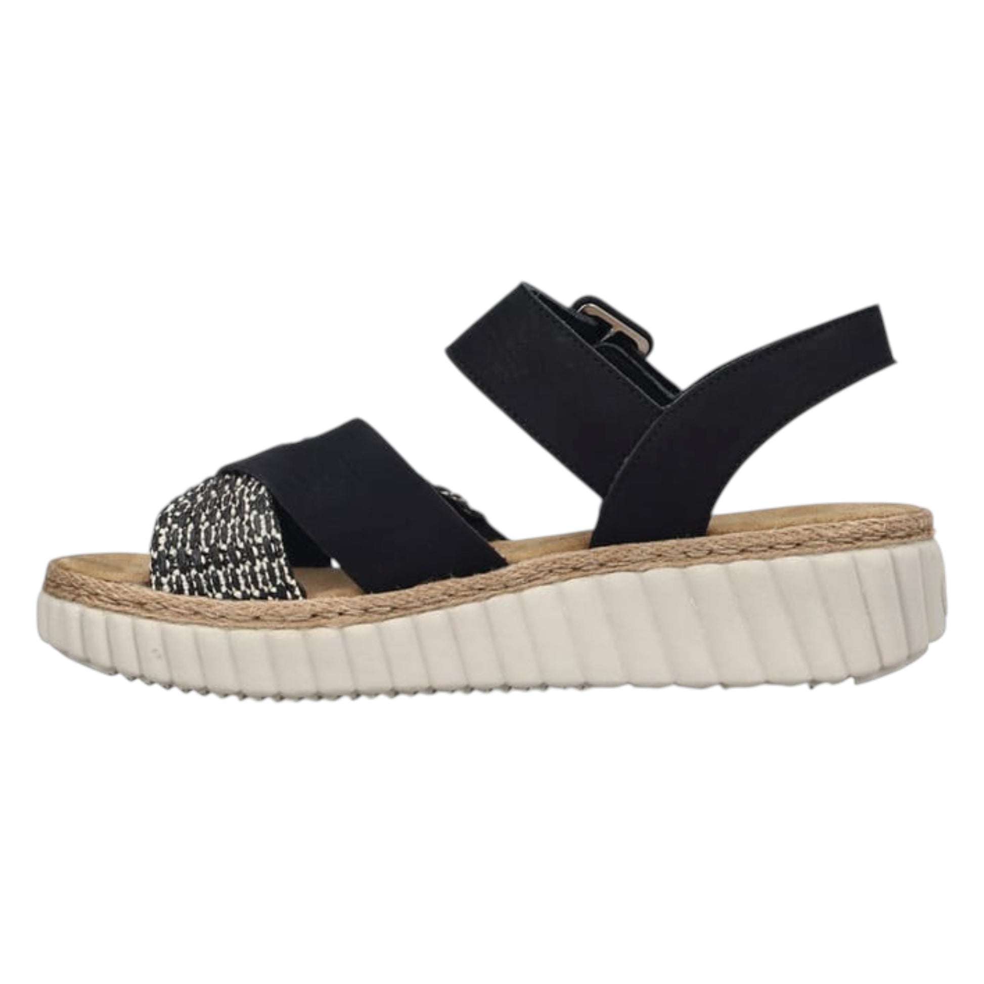 Sandaler med hæl, kvinder, sort