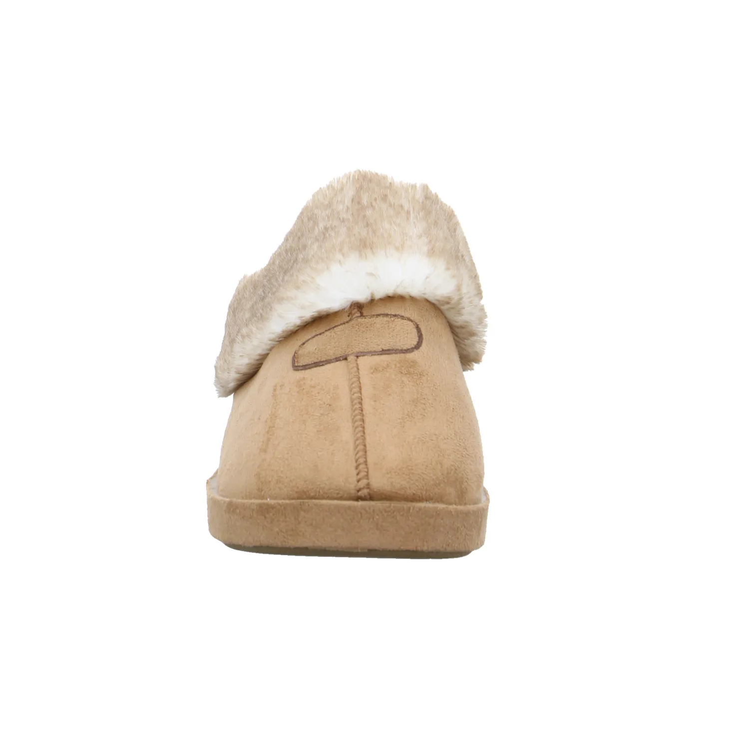 Hausschuh Cognac Lederimitat